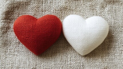 Aufkleber - Vintage textured hearts symbolizing love and affection on a natural backdrop showcasing a classic and romantic theme.