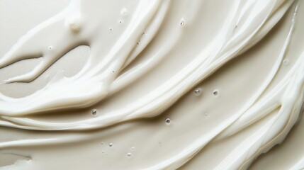 Leinwandbilder - Viscous Creamy Oil Texture for Elegant Product Background Display and Branding Purposes