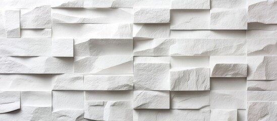 Aufkleber - Textured white stone wall design for modern interiors suitable for home office hotel and bedroom aesthetic enhancement