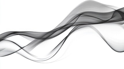 Wall Mural - Abstract grayscale flowing wave design. (1)