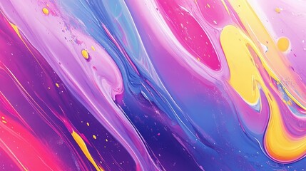 Poster - Colorful Abstract Fluid Background Featuring Liquid Smoke Textures and Dynamic Paint Swirls in Bright Tones