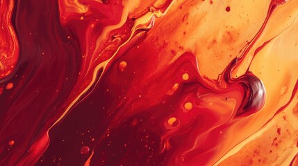 Poster - Vibrant Abstract Artwork Featuring Dynamic Red and Orange Swirls Ideal for Artistic Projects and Interior Design Inspiration