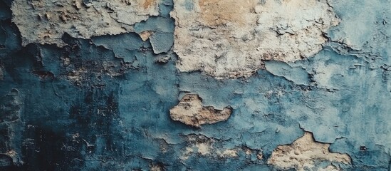 Poster - Textured vintage brick wall with peeling paint perfect for photography backgrounds and artistic creative projects