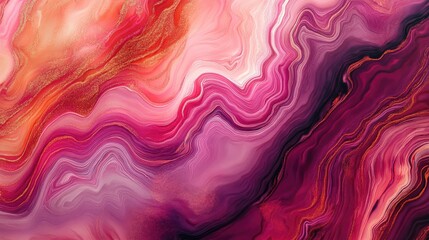 Poster - Vivid Abstract Crimson Waves Artistic Background for Creative Projects and Designs