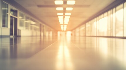 Aufkleber - Abstract vintage blur image of shopping mall corridor illuminated by soft bokeh lights ideal for use as background in design projects.