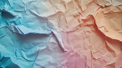 Aufkleber - Crumpled paper texture in soft pastel colors for creative backgrounds and design projects.