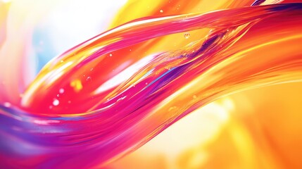 Aufkleber - Dynamic colorful abstract artwork featuring flowing brushstrokes that evoke a sense of motion and vibrant energy.