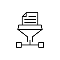 Fototapete - File filter outline icons, minimalist vector illustration ,simple transparent graphic element .Isolated on white background