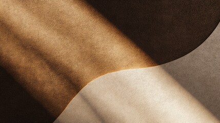 Poster - cool brown and grey wall texture featuring shadow play and ample copy space for creative design appl