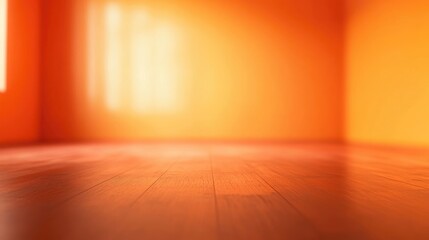 Poster - warm orange blurred office background with empty copy space for text and design elements