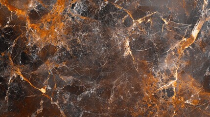 Poster - copper brown abstract marble texture featuring metallic veins and unique patterns for elegant backgr