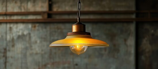 Aufkleber - Vintage Danish hanging lamp with sheet metal and glass shade perfect for enhancing retro home decor ambiance and style