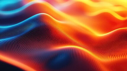 Fototapete - Abstract Flowing Waves of Colorful Light Patterns in Dynamic Gradients