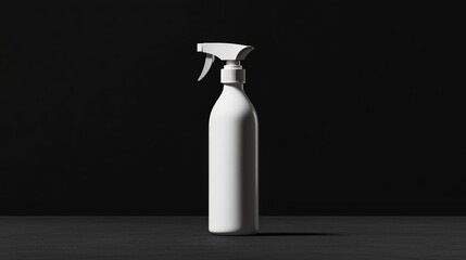 Aufkleber - White spray bottle mockup on dark background for product advertising and branding purposes showcasing minimalist design and versatility