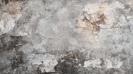 Poster - Grungy textured grey stone wall background with cracks and peeling surface suitable for vintage design projects