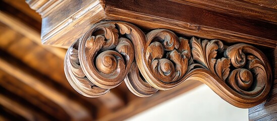 Poster - intricate wooden ceiling detail highlighting exceptional craftsmanship and elegant interior design e