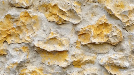 Poster - textured yellow cement wall collage with uneven surfaces ideal for backgrounds, design, and architec