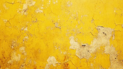 Fototapete - Textured Yellow Concrete Surface with Grunge Effects and Abstract Design Elements for Background Use