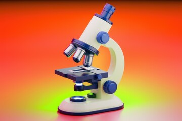 Aufkleber - A high-powered microscope ready for scientific discovery and exploration of the microcosm.