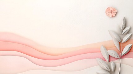 Poster - Pastel gradient background with a refined blend of soft pink and beige hues enhanced by a delicate textured overlay presenting a modern minimalist aesthetic