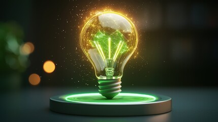 Poster - Visual of eco-innovation, with a focus on energy-efficient products, green tech, and environmental sustainability in modern industries.