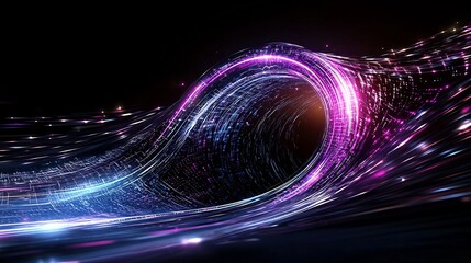 Poster - captivating wave of vibrant quantum fluctuations featuring a striking energy field and futuristic ne