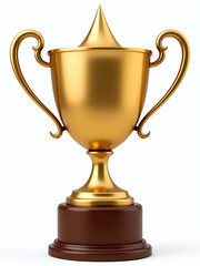 Poster - Gold Star Winner Champion Trophy Isolated Against White Background With A Transparent Png Image. 00003