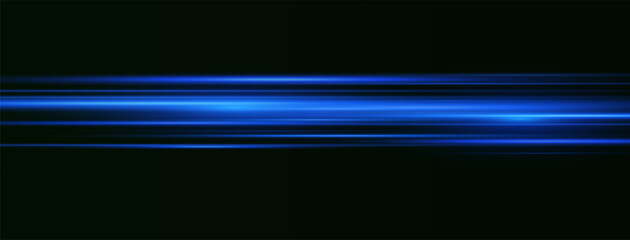 Wall Mural - blue laser beams isolated on black background. abstract light effect. blue lens flash. horizontal ra