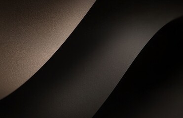 Poster - Dark Brown Paper Background with Smooth Curves and Textures for Design Projects