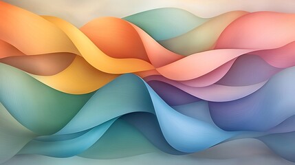 Poster - Mesmerizing Iridescent Contours in a Dynamic Kaleidoscopic Landscape of Vibrant Hues and Geometric Patterns  Abstract digital art with a futuristic ethereal feel showcasing a hypnotic blend of colors