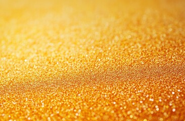 Poster - Grainy Blurred Photograph Showing Orange Texture with Fine Particles and Shimmering Effect