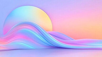Poster - Mesmerizing Abstract Background with Dynamic Flowing Iridescent Shapes and Vibrant Prismatic Colors  Ethereal Atmospheric Design Elements Digital Painting Technique Surrealist Impressions