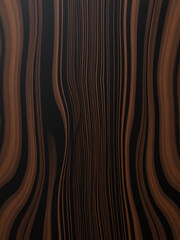 Poster - Ebony Makassar Wood Veneer Features A Unique Texture With Distinctive Black And Brown Patterns Resembling Exotic Hardwood Grain. 00002