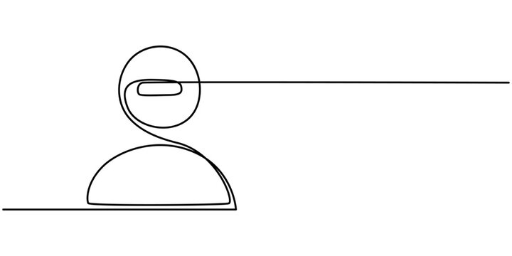 User delete flat icons, symbols set. Person profile with minus symbol. Sign for web and app. Vector illustration isolated on white background, continuous one line drawing, Delete user icon in bold.