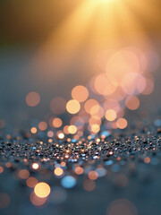 Poster - Create A Soft Focus Effect By Layering Glitter And Bokeh Elements Over A Subtle Abstract Background Of Natural Sunlight. 00003