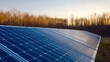 © weerasak - Close-up of solar panels against a sunset backdrop, showcasing renewable energy technology.