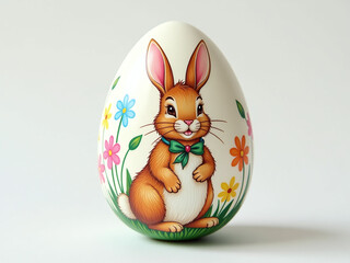 Aufkleber - Colorful Bunny Design On A Traditional Easter Egg Shape Adds A Festive Touch To Spring Celebrations Each Year Nationwide Slowly. 00002