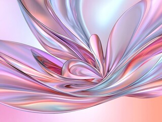 Poster - Striking abstract design featuring mesmerizing swirling shapes in an iridescent prismatic composition with intricate fractal patterns vibrant color spectrum and shimmering metallic textures