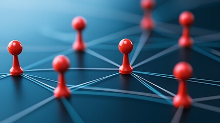 Poster - Digital Representation of Interconnected Nodes on a Web Pathway Illustrating Complex Relationships and Networks in Modern Digital Environments