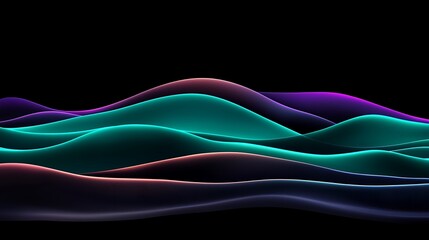 Poster - Vibrant Smooth Swirling Waves in Digital Background Design for Creative Projects and Modern Artwork Displays
