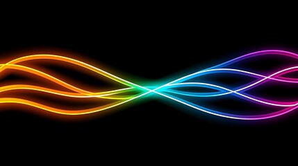 Poster - Swirling Mass of Vibrant Colors in Abstract Design Creating a Visual Symphony of Light and Energy Against a Dark Background