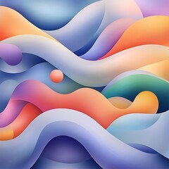Poster - Captivating abstract featuring mesmerizing iridescent shapes in a visually arresting lustrous composition  Organic fluid structures with vibrant prismatic hues