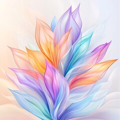 Poster - Captivating abstract featuring mesmerizing iridescent shapes vibrant prismatic hues and a visually arresting lustrous composition of organic fluid structures in a mystical