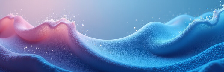Poster - Beautiful Wave Design With Satin Finish Is Created By Artificial Intelligence For Use As A Background Banner Or Fabric Pattern. 00003