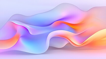 Poster - mesmerizing iridescent wavy patterns and shimmering shapes creating a surreal ethereal and captivati