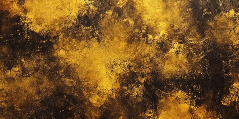 Leinwandbilder - Yellow and brown texture on a dark background creates a visually striking contrast, showcasing the rich interplay of yellow and brown shades within the texture design.
