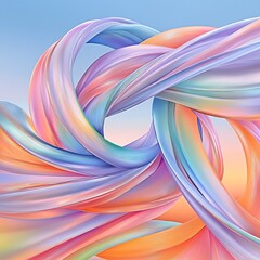 Poster - Captivating abstract motif featuring sinuous iridescent forms in a hypnotic kaleidoscopic layout with complex geometric structures vivid chromatic gradients and glistening metallic finishes