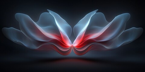 Poster - Mesmerizing abstract organic composition with dynamic flowing shapes and captivating kaleidoscopic patterns in a hypnotic luminous and serene celestial display
