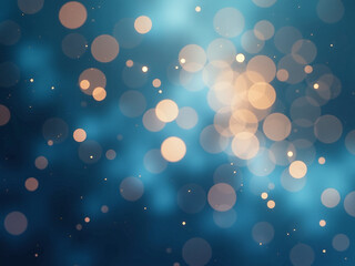 Poster - Background Featuring Soft Blur Of Blue And Gold Particles Creating A Bokeh Effect With Gentle Abstract Texture. 00002