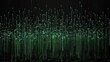 © Wahyu - Abstract Green Digital Data Stream Visualization: A Futuristic Technological Landscape